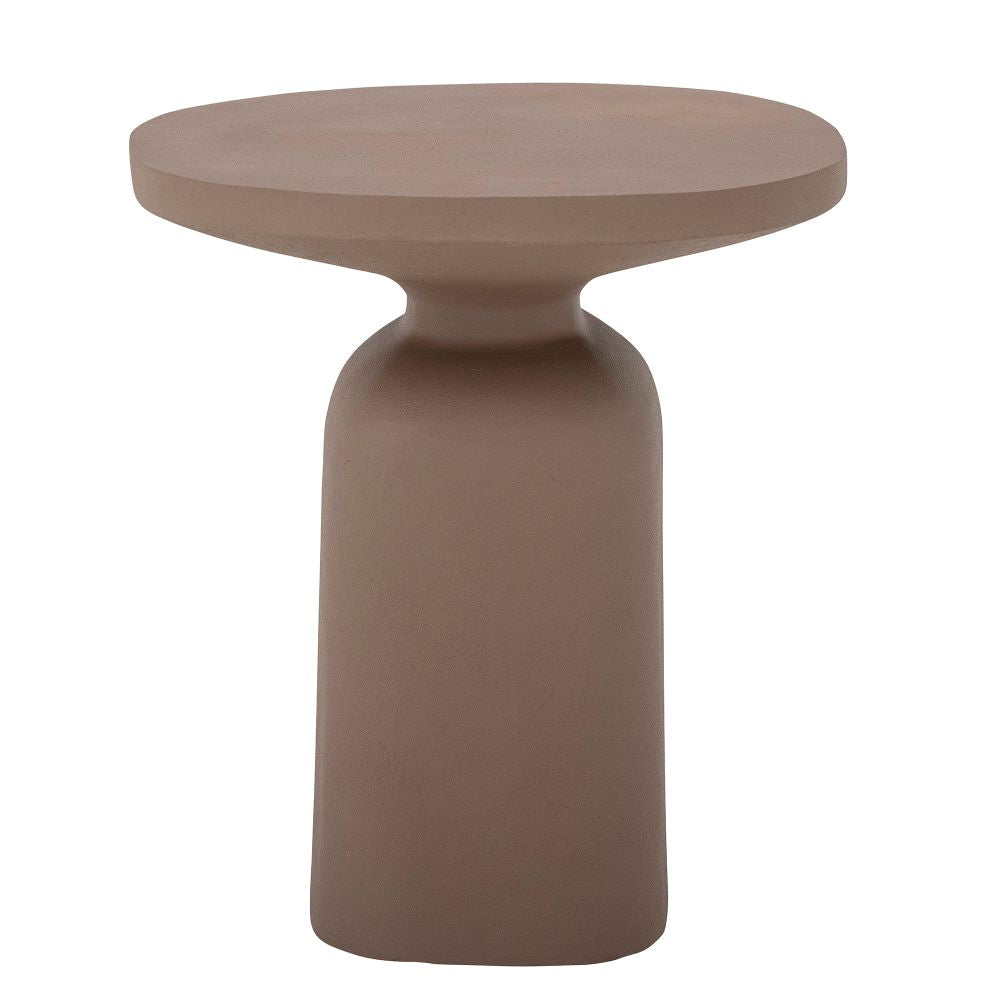 Millan Side Table Brown Aluminum - Abbey Furniture - Home & Interiors