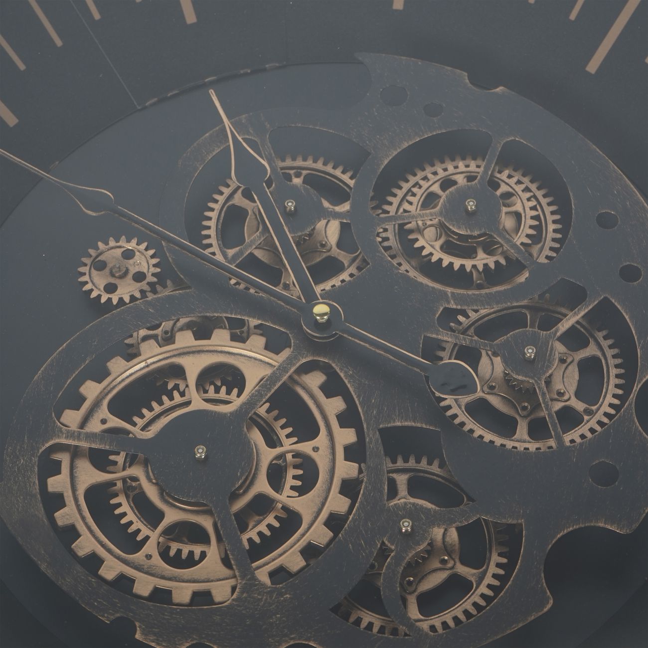 Palladium Side Table Clock with Moving Dials - Abbey Furniture - Home & Interiors