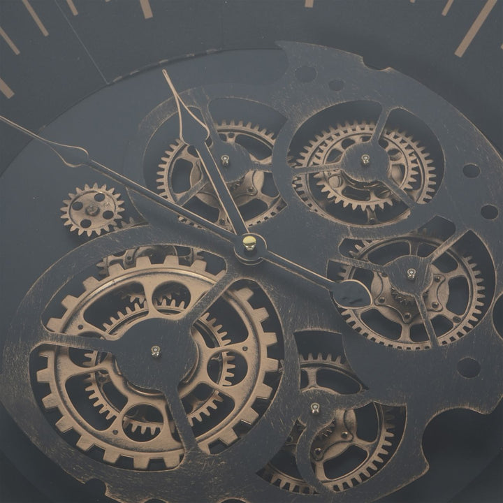 Palladium Side Table Clock with Moving Dials - Abbey Furniture - Home & Interiors