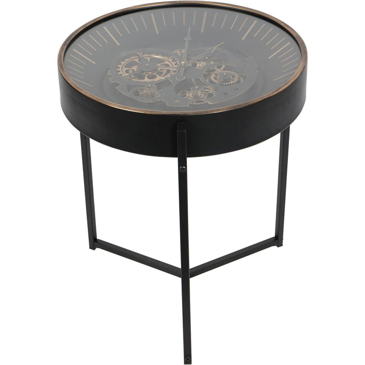 Palladium Side Table Clock with Moving Dials - Abbey Furniture - Home & Interiors