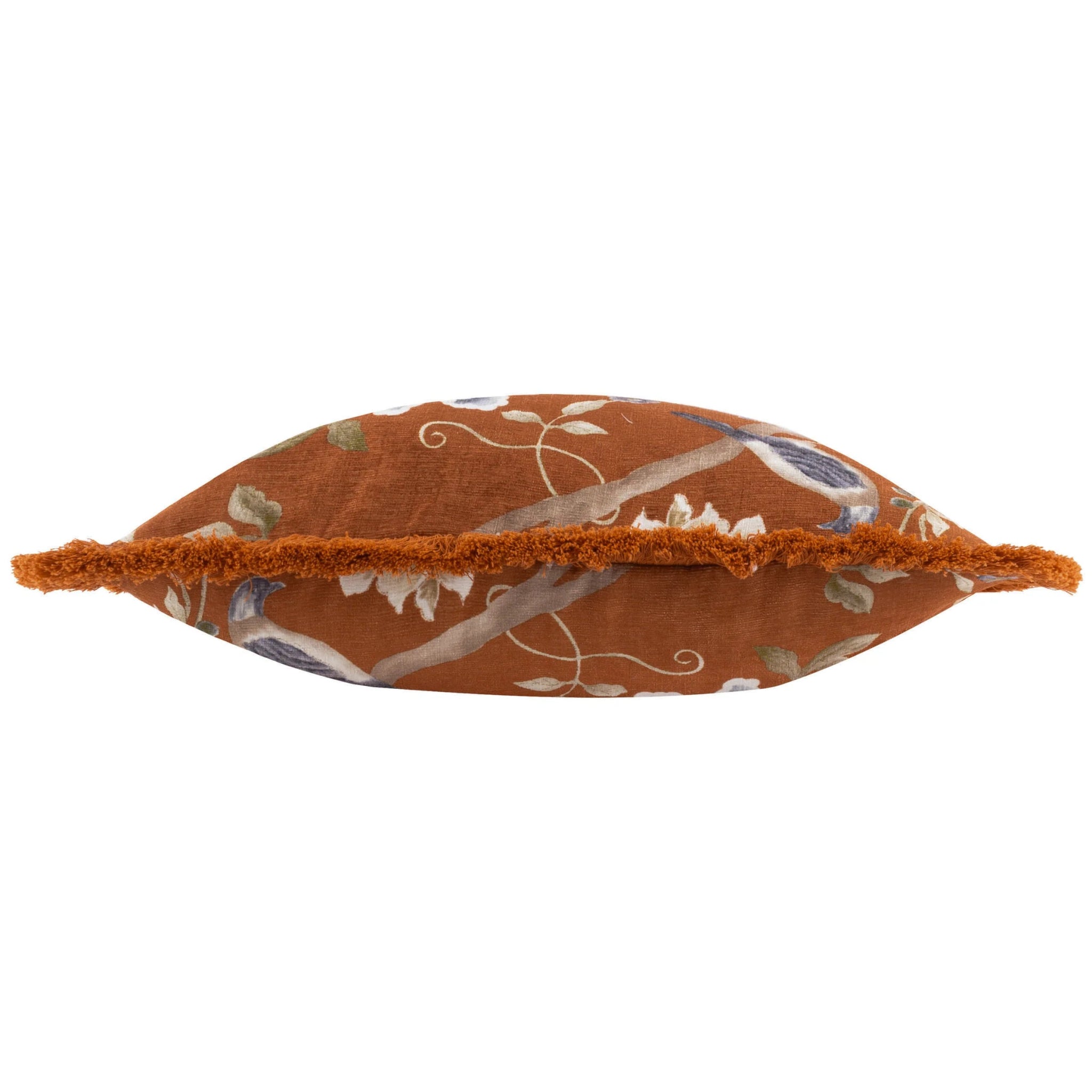 Porcelain Garden Chenille Cushion Rust 50 x 50 - Abbey Furniture - Home & Interiors