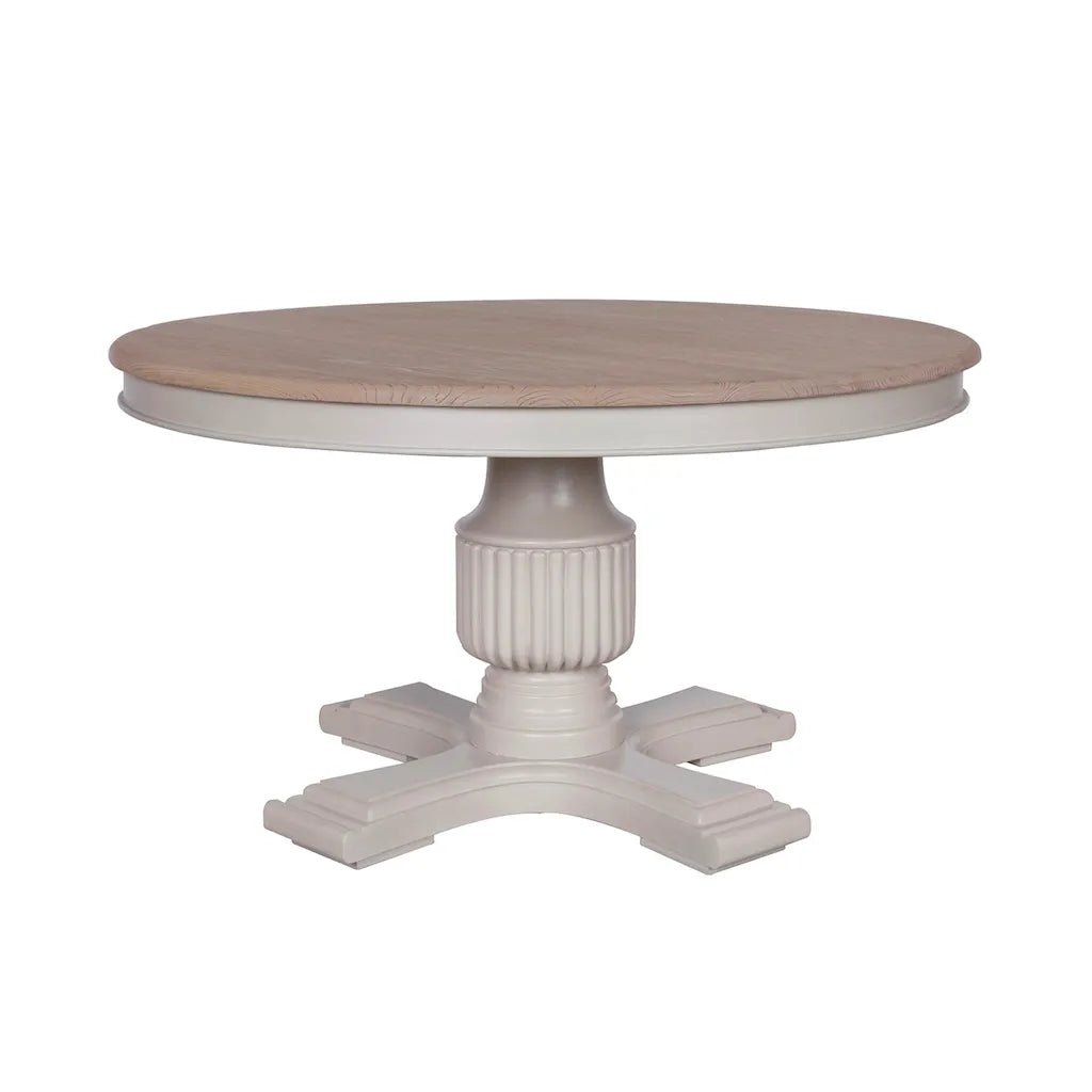 Rochelle 140cm Round Dining Table Hardwick/Rustic - Abbey Furniture - Home & Interiors