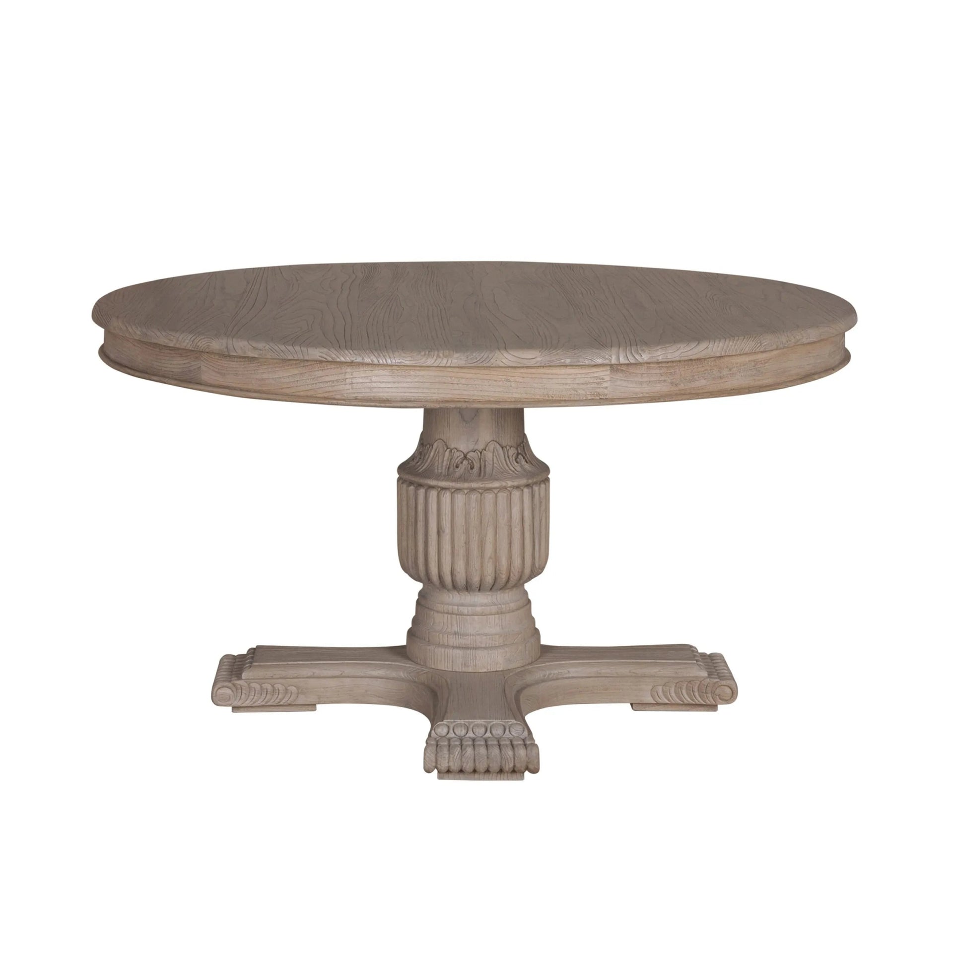 Rochelle 140cm Round Dining Table Rustic Brown - Abbey Furniture - Home & Interiors