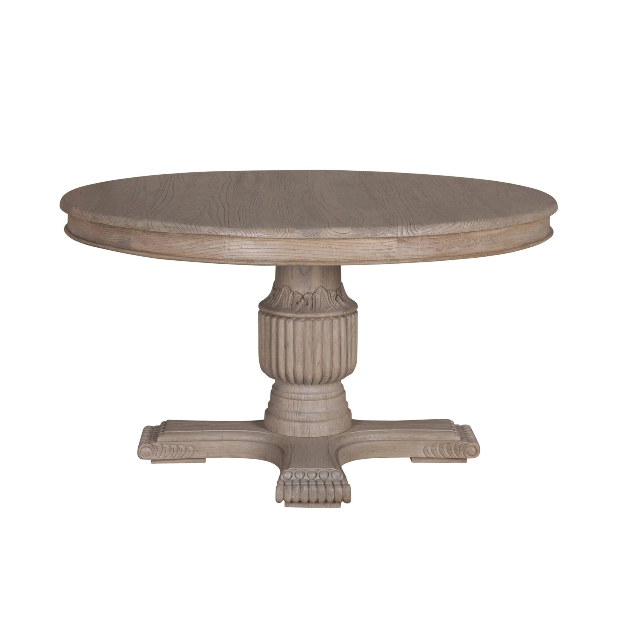 Rochelle 140cm Round Dining Table Rustic Brown - Abbey Furniture - Home & Interiors