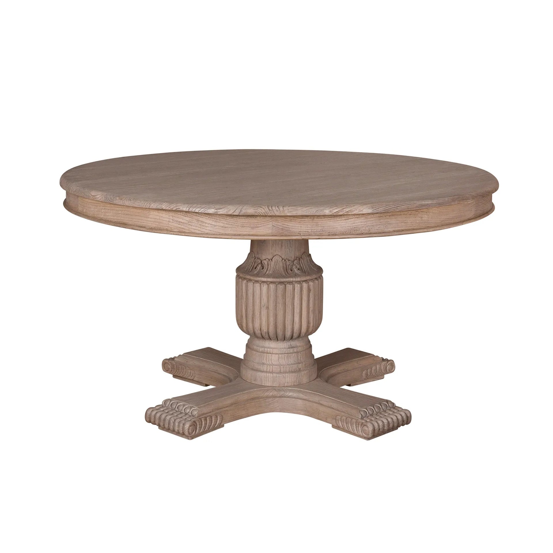 Rochelle 140cm Round Dining Table Rustic Brown - Abbey Furniture - Home & Interiors