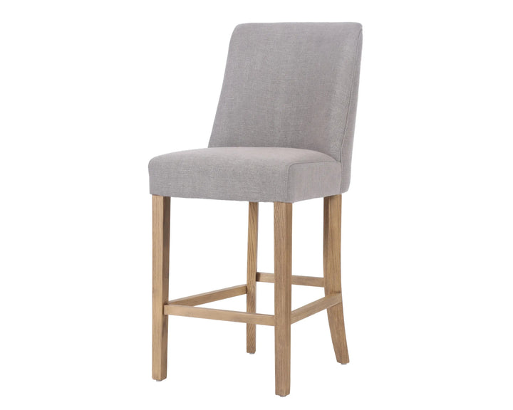 Rosa Sand Linen Counter Stool - Abbey Furniture - Home & Interiors