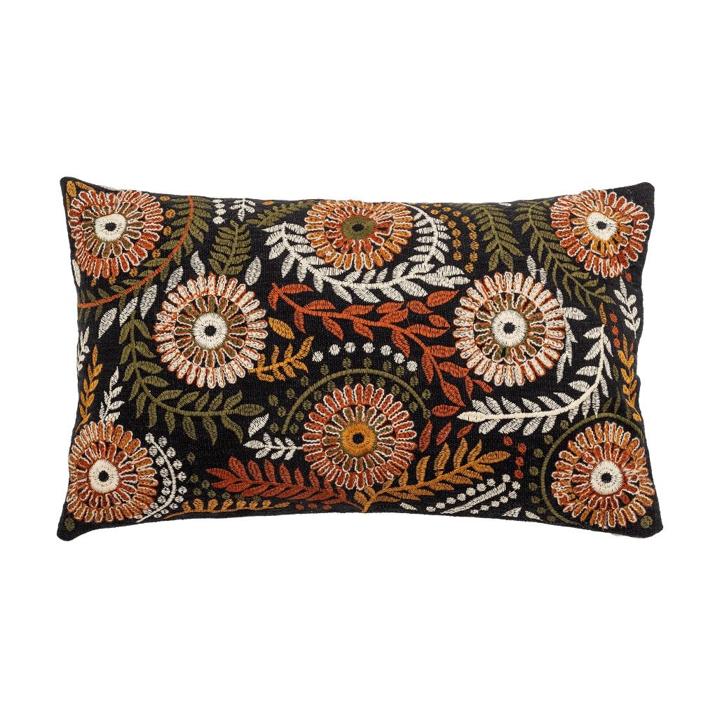 Seveso Cushion Black Cotton - Abbey Furniture - Home & Interiors