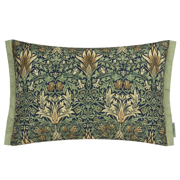 Snakeshead Printed Outdoor Cushion Indigo/Leaf Green 40x60 - Abbey Furniture - Home & Interiors
