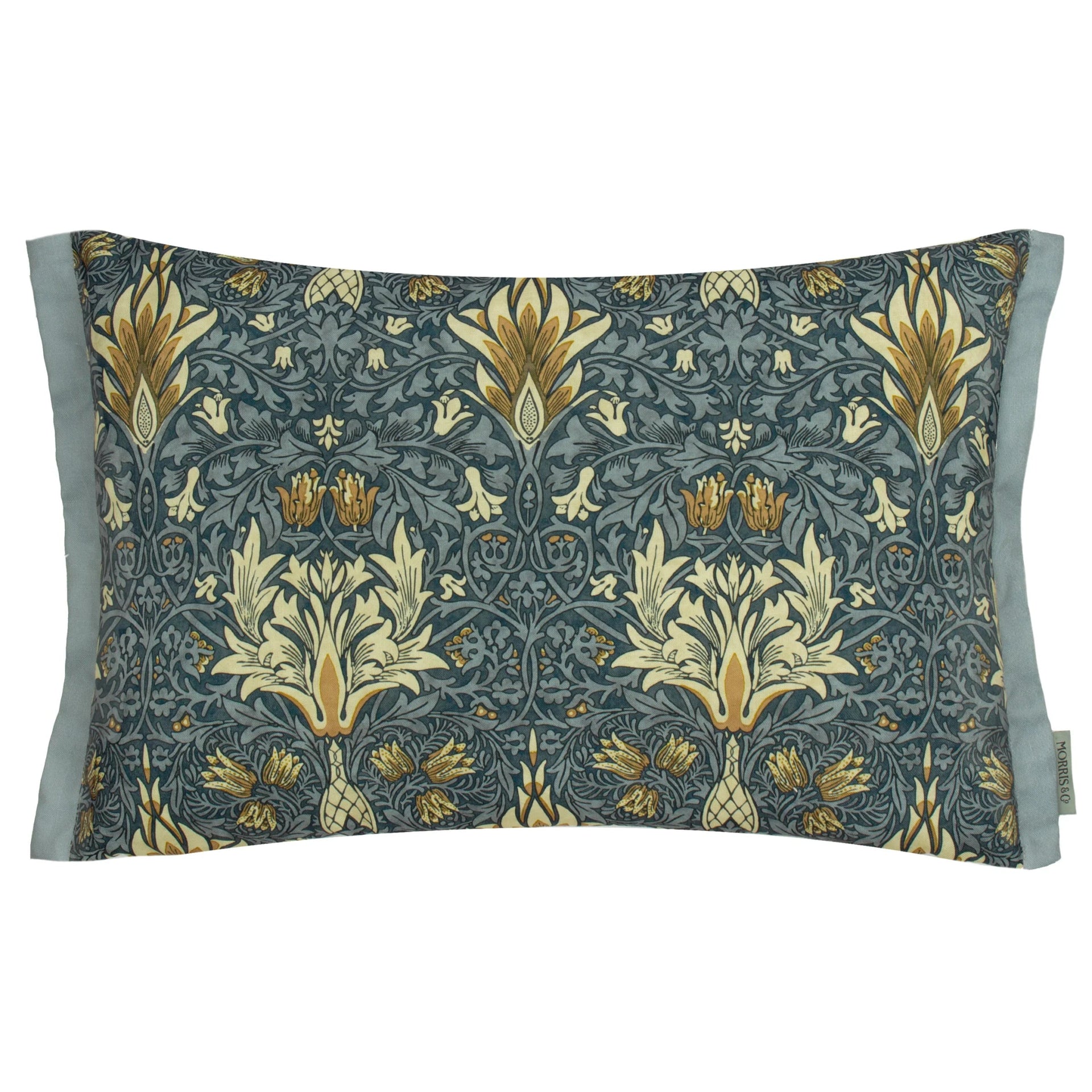 Snakeshead Printed Outdoor Cushion Indigo/Stone 40x60 - Abbey Furniture - Home & Interiors