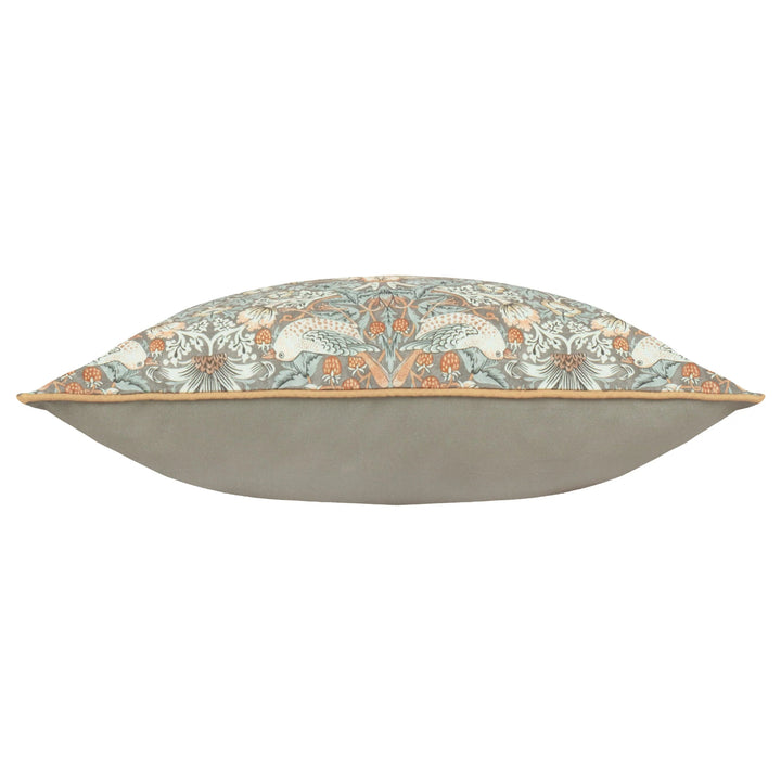 Strawberry Thief Piped Outdoor Cushion Biscuit 50x50 - Abbey Furniture - Home & Interiors