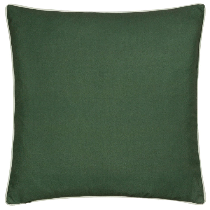 Strawberry Thief Piped Outdoor Cushion Forest Green 50x50 - Abbey Furniture - Home & Interiors