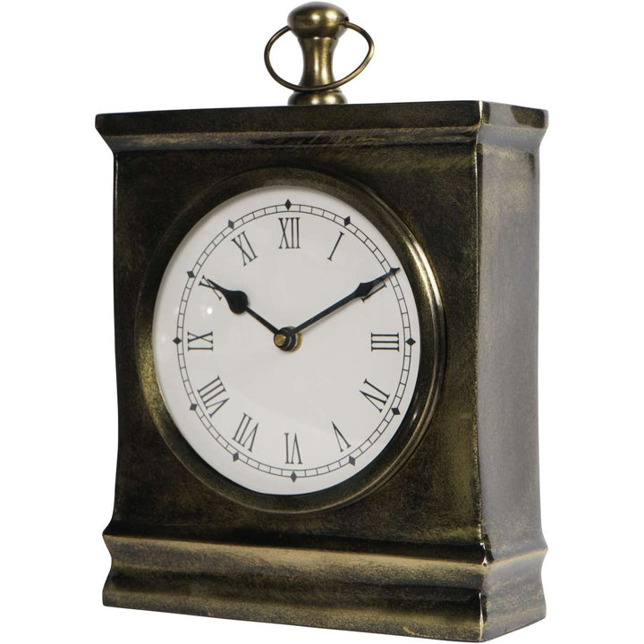 Tauton Antique Finish Mantel Clock Large - Abbey Furniture - Home & Interiors