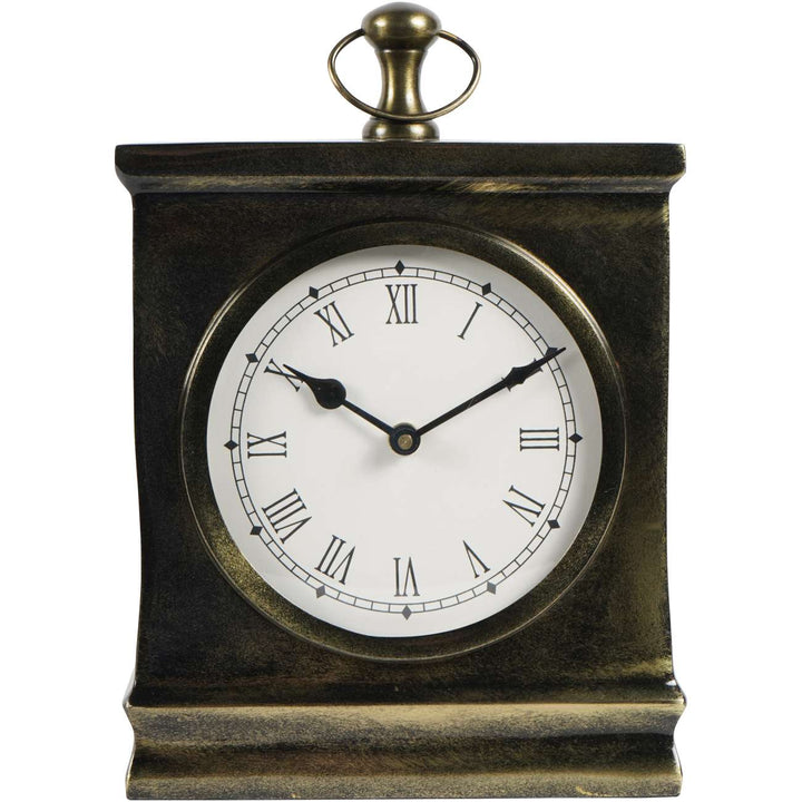 Tauton Antique Finish Mantel Clock Large - Abbey Furniture - Home & Interiors