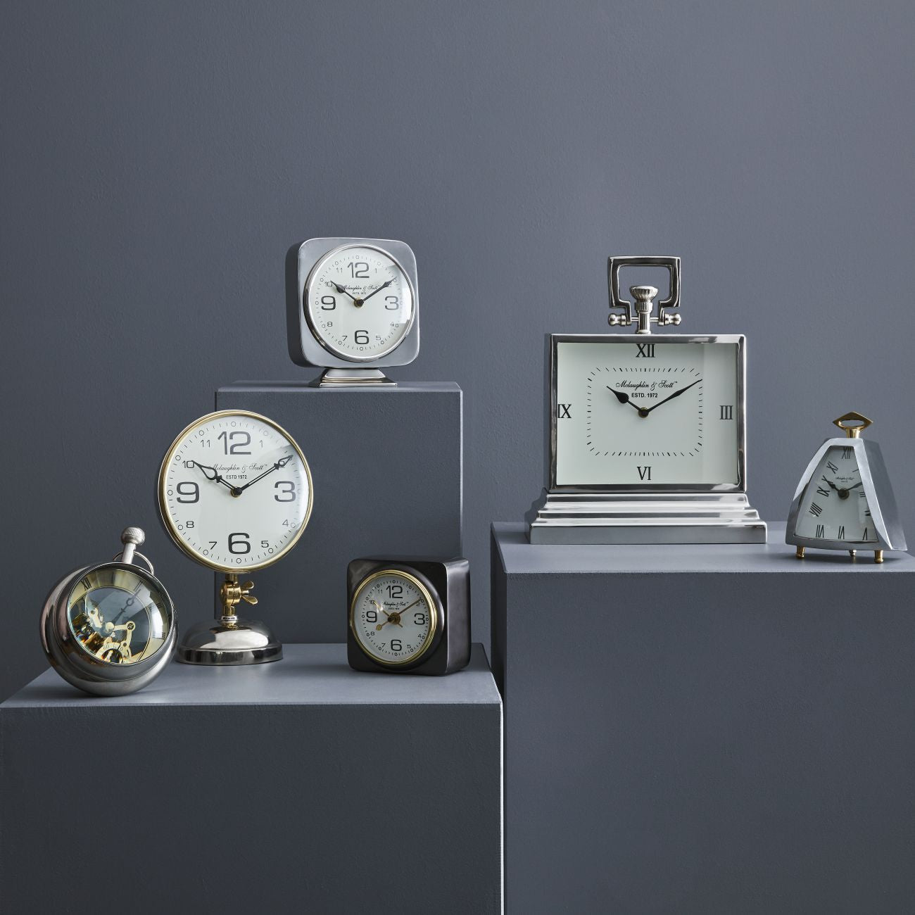 Thompson Solid Aluminium Black Sq Carriage Clock - Abbey Furniture - Home & Interiors