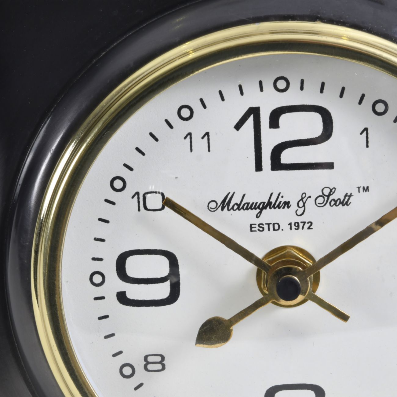 Thompson Solid Aluminium Black Sq Carriage Clock - Abbey Furniture - Home & Interiors