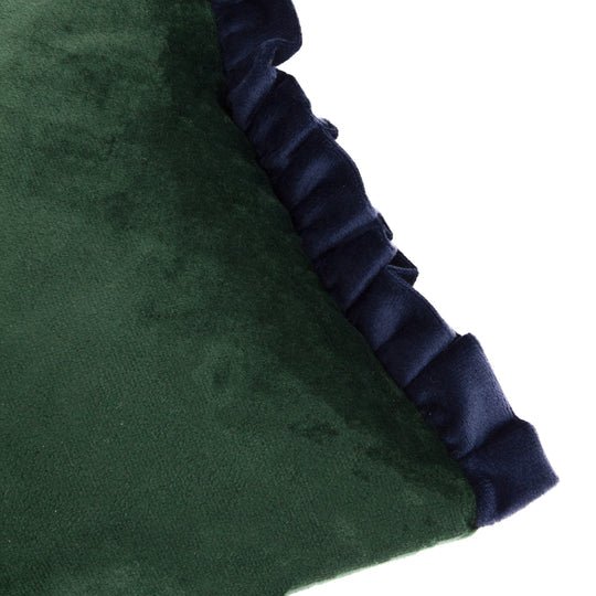 Tilly Reversible Velvet Cushion Pine/Navy 30x50 - Abbey Furniture - Home & Interiors