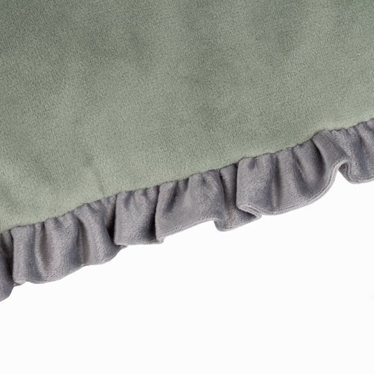 Tilly Reversible Velvet Cushion Sage/Grey 30x50 - Abbey Furniture - Home & Interiors