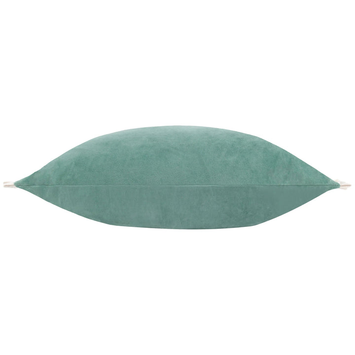 Tilly Velvet Cushion Duck Egg/Pumice 40x60 - Abbey Furniture - Home & Interiors