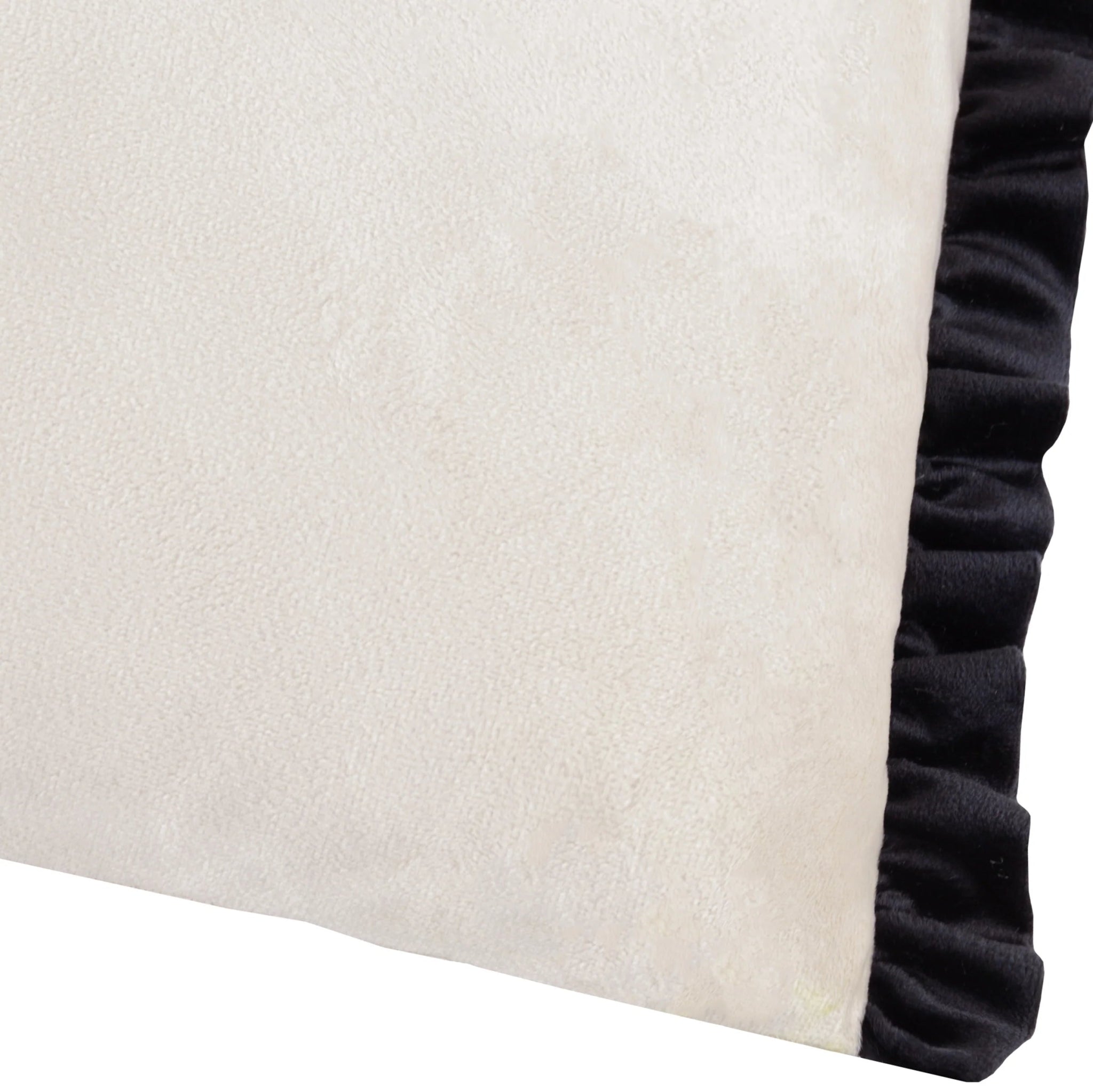 Tilly Velvet Cushion Lace/Black 30x50 - Abbey Furniture - Home & Interiors