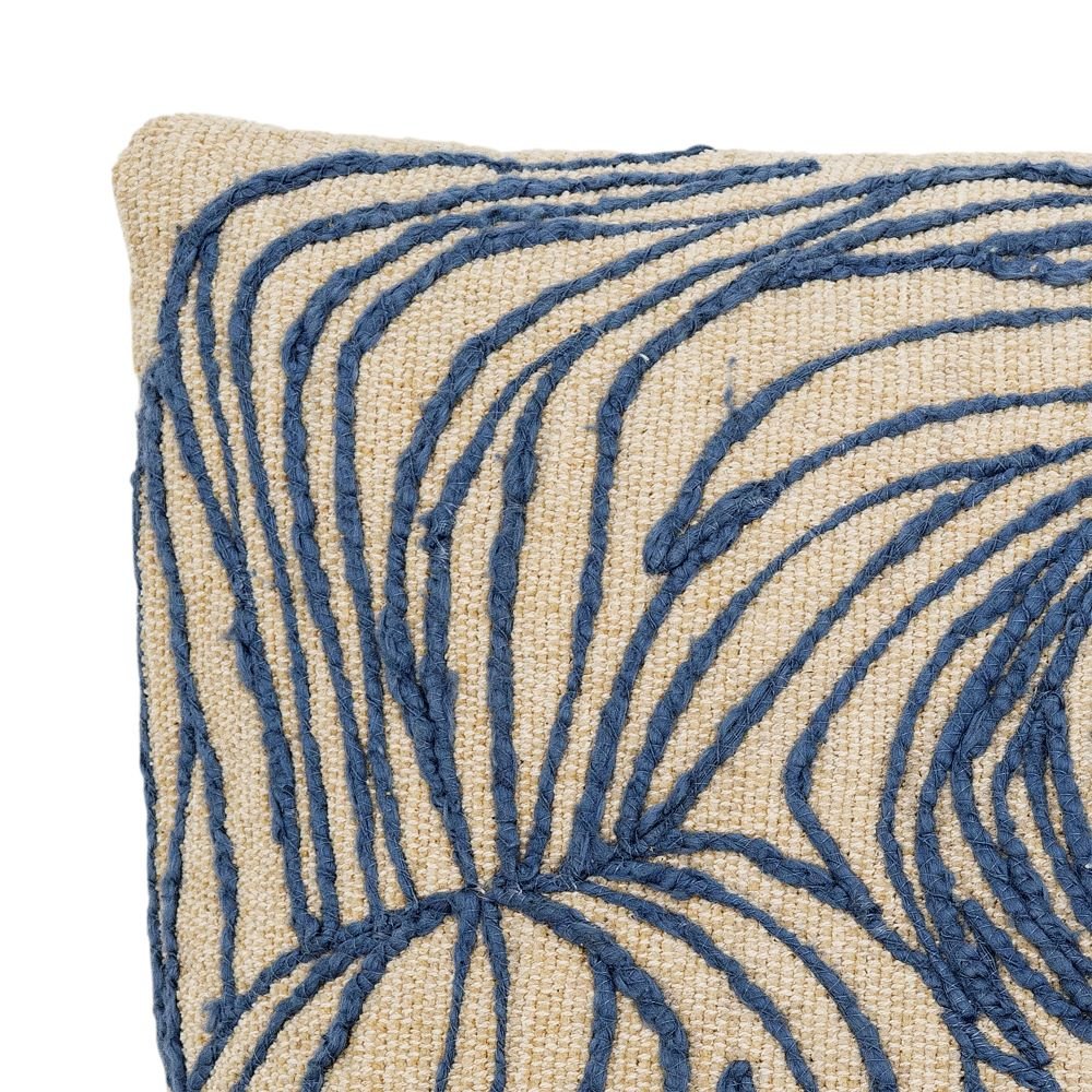 Volla Cushion Blue Cotton - Abbey Furniture - Home & Interiors