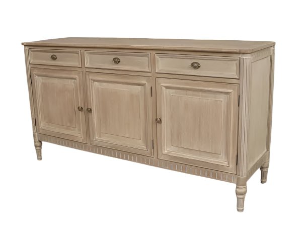 Willow 3 Door 3 Drawer Sideboard - Timber Wash - Abbey Furniture - Home & Interiors