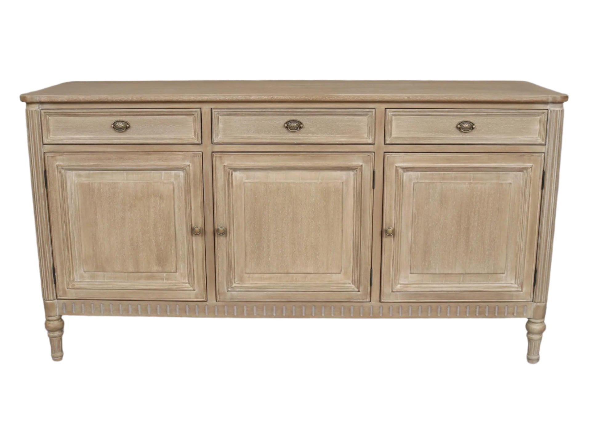 Willow 3 Door 3 Drawer Sideboard - Timber Wash - Abbey Furniture - Home & Interiors