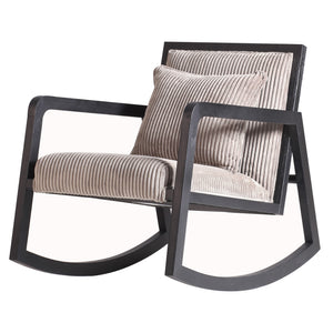 Dalston Rocking Chair Natural Ribbed Velvet