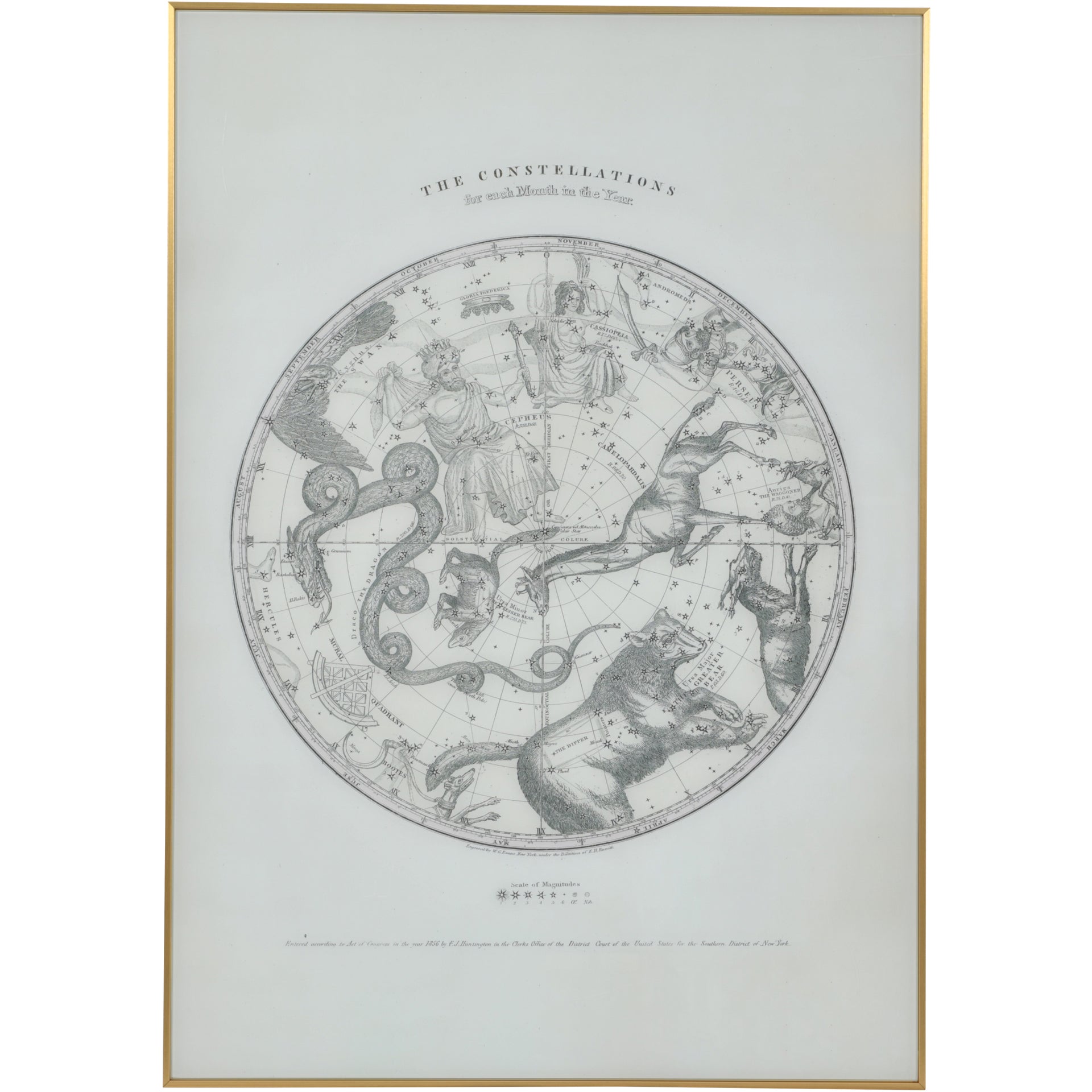 Constellation Map Glass Wall Art