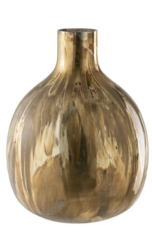 Marge Glass Vase Antique Gold