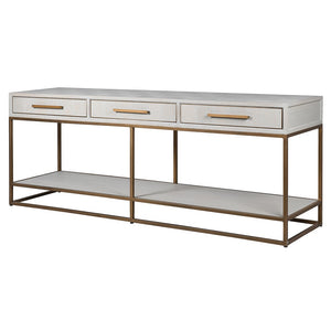 Biarritz Squares 3 Drawer Console Table with Shelf