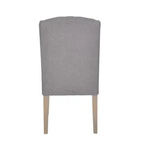 Deep Button Linen Dining Chair