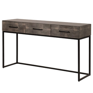 Grey Faux Shagreen Desk