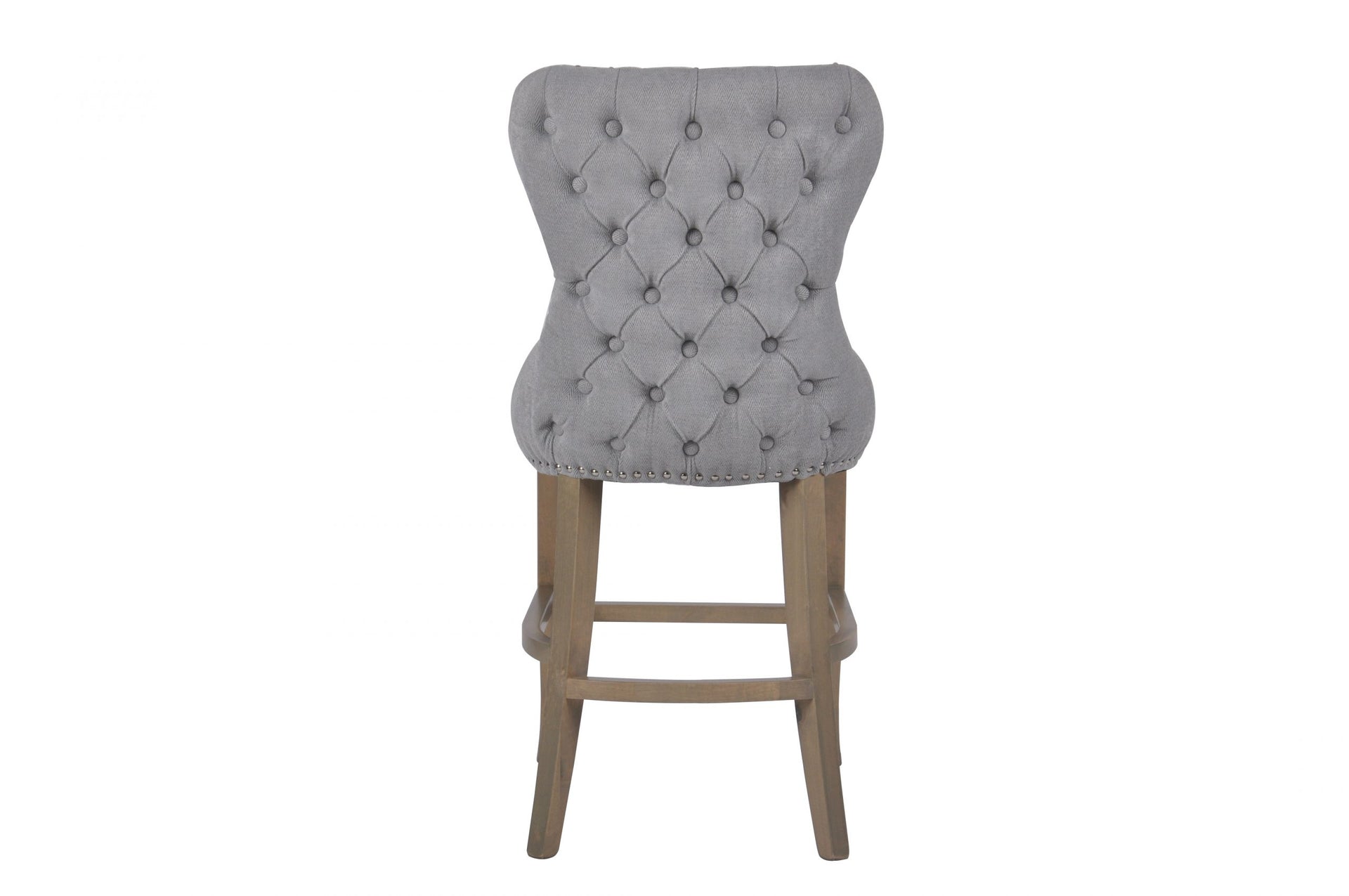 Gibson Grey Buttoned Back Bar Stool