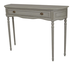 Vintage Console Table - Grey with Gold Distress