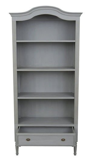 Vintage Bookcase Grey with Gold Distress