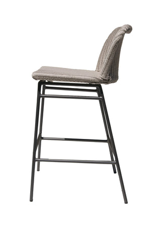 Jen Counter Stool-Palestone with Cushion and Metal Legs