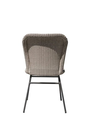 Jen Side Chair - Palestone with Cushion and Metal Legs