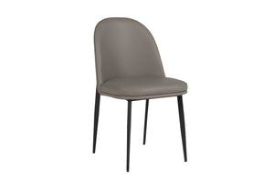 Penelope Leather Dining Chair - Grey