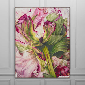 Marie Burke-Heligan Fuchsia Linen Framed Canvas