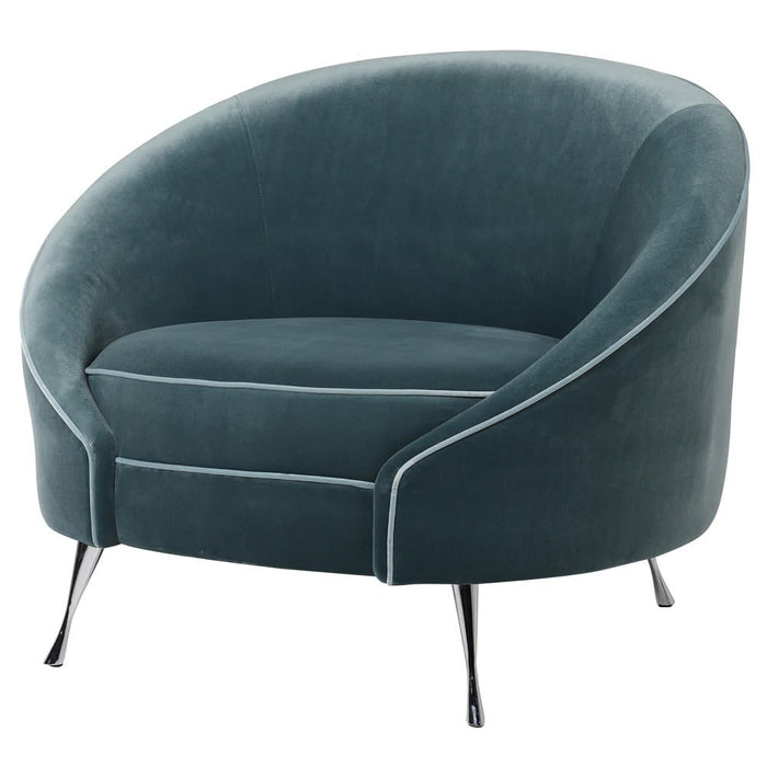 Teal Curve Back Chair