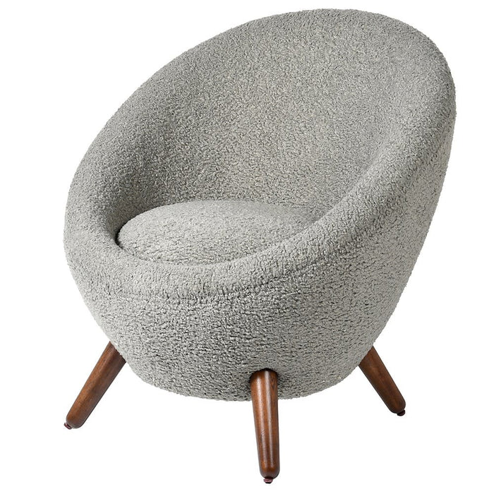 Jaques Faux Grey Sheepskin Chair