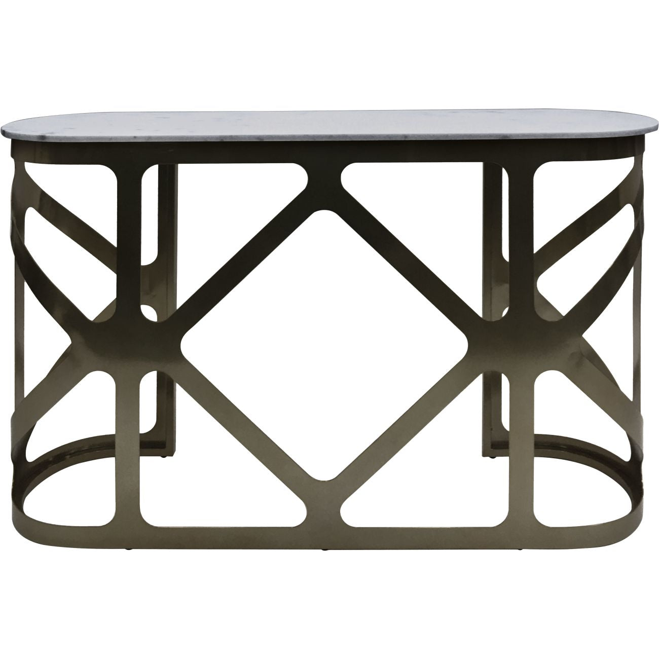 Black wrought iron store sofa table