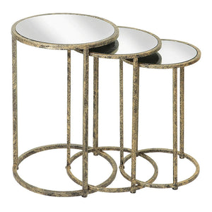 Mirror Top Nest of Tables (Set of 3)