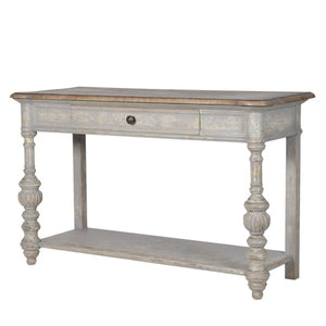 Oak Antique Style Single Drawer Hall Table