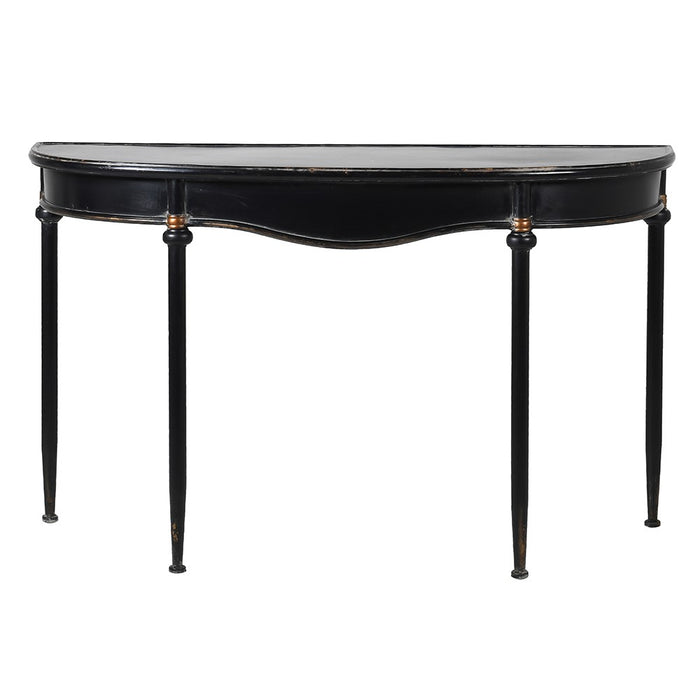 Black Curved Console Table