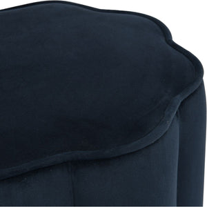 Scallop Footstool in Royal Blue