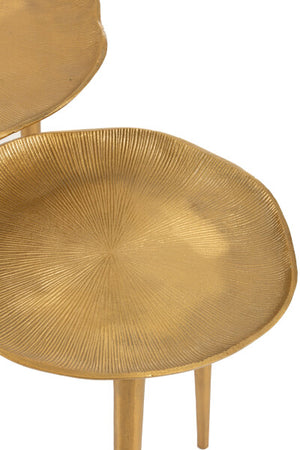 Set Of 2 Side Tables Irregular Metal Gold