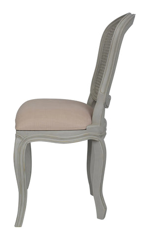 Vintage Dining Chair - Grey with Gold Distress