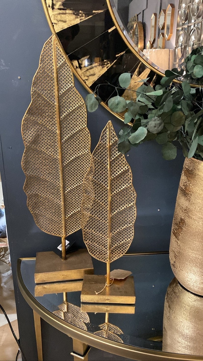 Decorative Leaf Sculpture- Set of 2