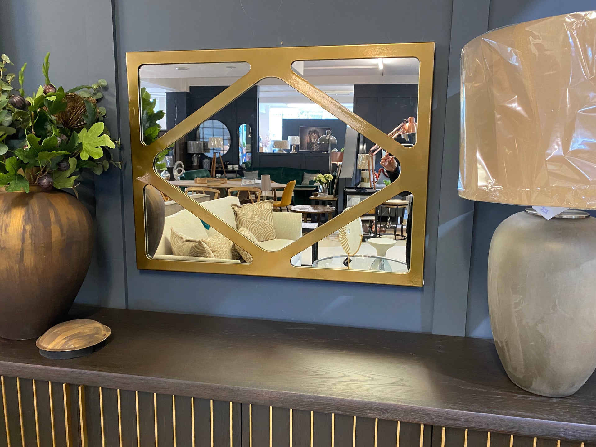 Metropolitan Mirror Metallic Champagne Finish